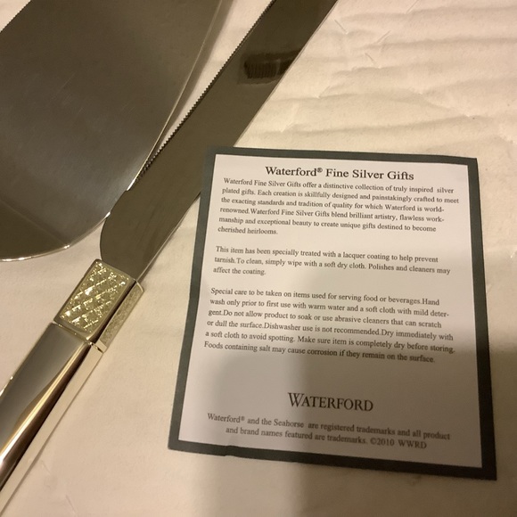 Waterford Diamond Bridal Knife Server Set - Picture 5 of 10